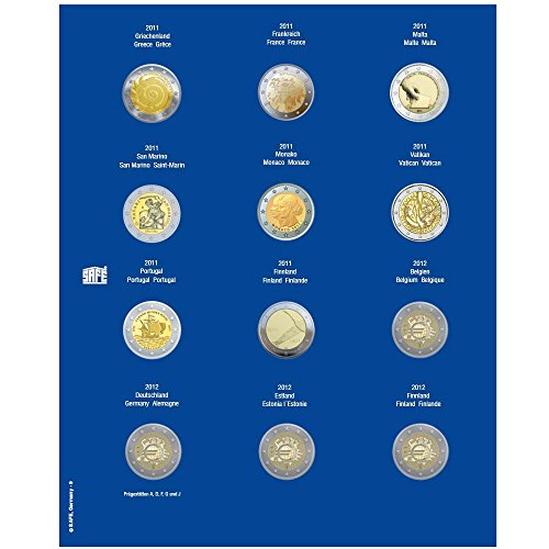Feuille complémentaire Safe 7302-10 pour capsules de 2 Euros commémoratives 2012