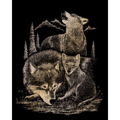 Wolves Art Engraving [Set of 2]