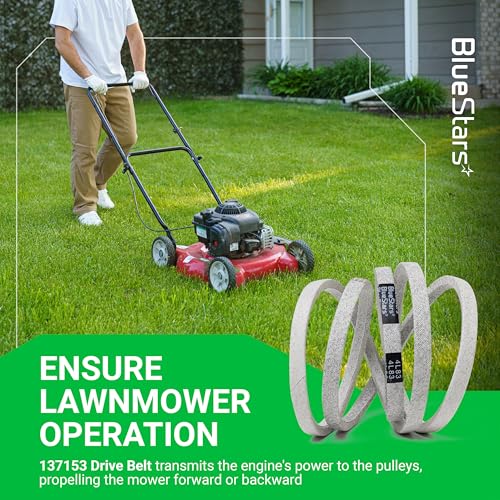 Image of BlueStars 137153 Mower Drive Belt | Aramid Cord | 83 inch x 1 /2 inch | Drive Belt - For Craftsman Husqvarna AYP Poulan Pro Weed Eater Lawn Mowers - Replaces 532137153 161588 532161588