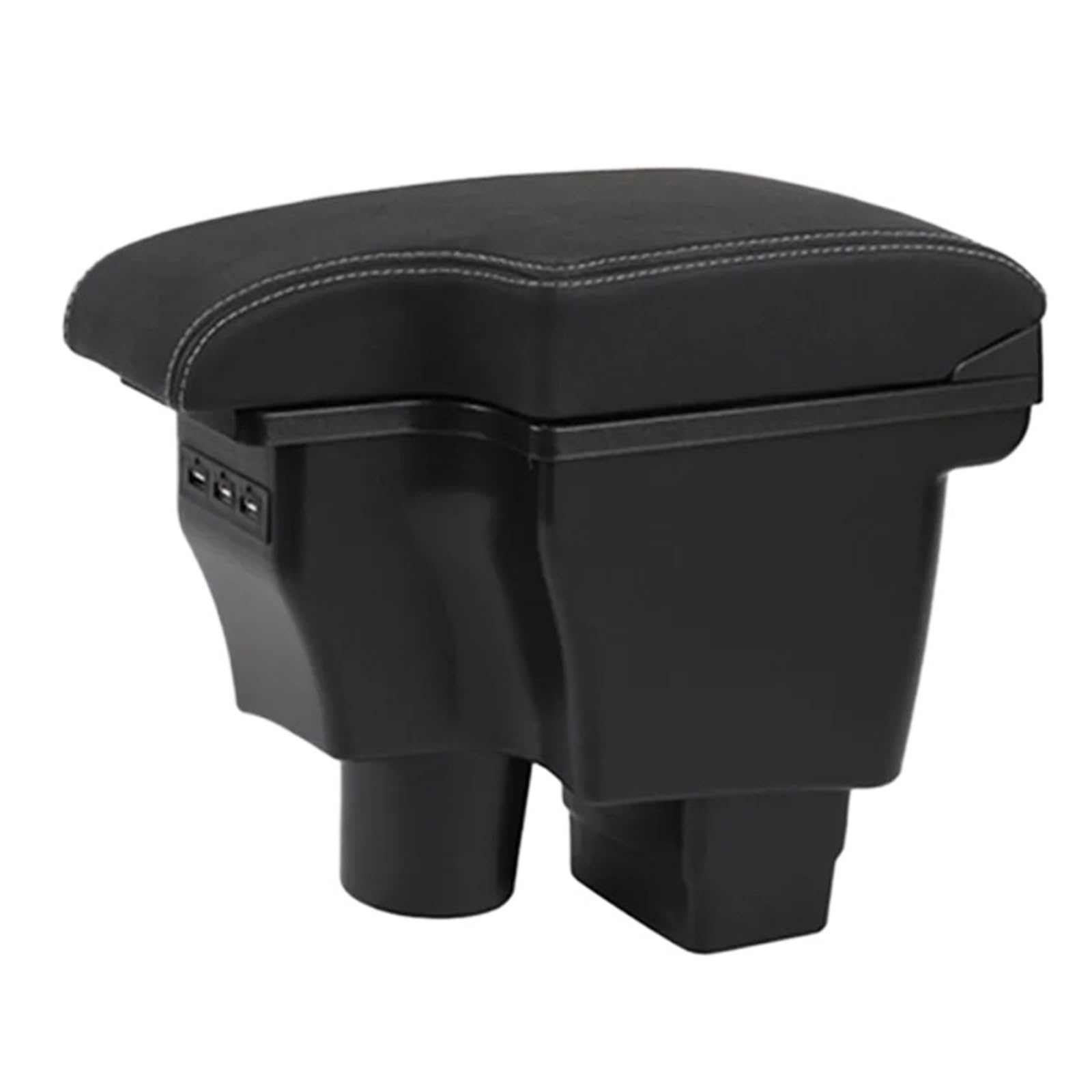 Umdjju A3 Black Leather For Mazda For Cx-3 For 2 For Skyactiv Car Armrest Box Storage Charging With Usb Dedicated Retrofit Interior Accessories Car Centre Console Armrest Box(A3 Black Leather)