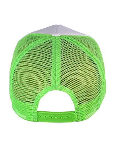 Image of NYFASHION101 Plain Mesh Trucker Hat - Breathable 6-Panel Daily Snapback Cap, Customizable Ideal for DIY Embroidery & Patches