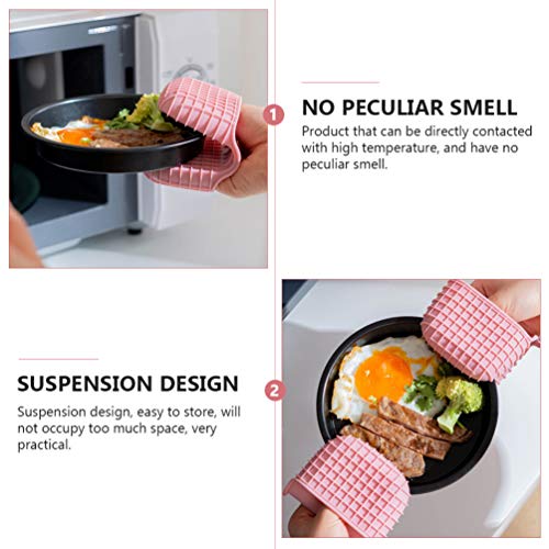 Lurrose 2Pcs Mini Pitada Mitts Potholders Forno Luvas de Silicone Resistente Ao Calor para a Cozinha