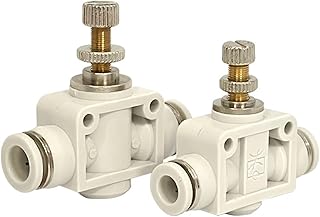 10 Uds accesorios blancos válvula de tubo de acelerador ajustable unidireccional conector de clavija rápida neumática LSA-4 6 8 10 12 (Color : LSA12 (10PCS))