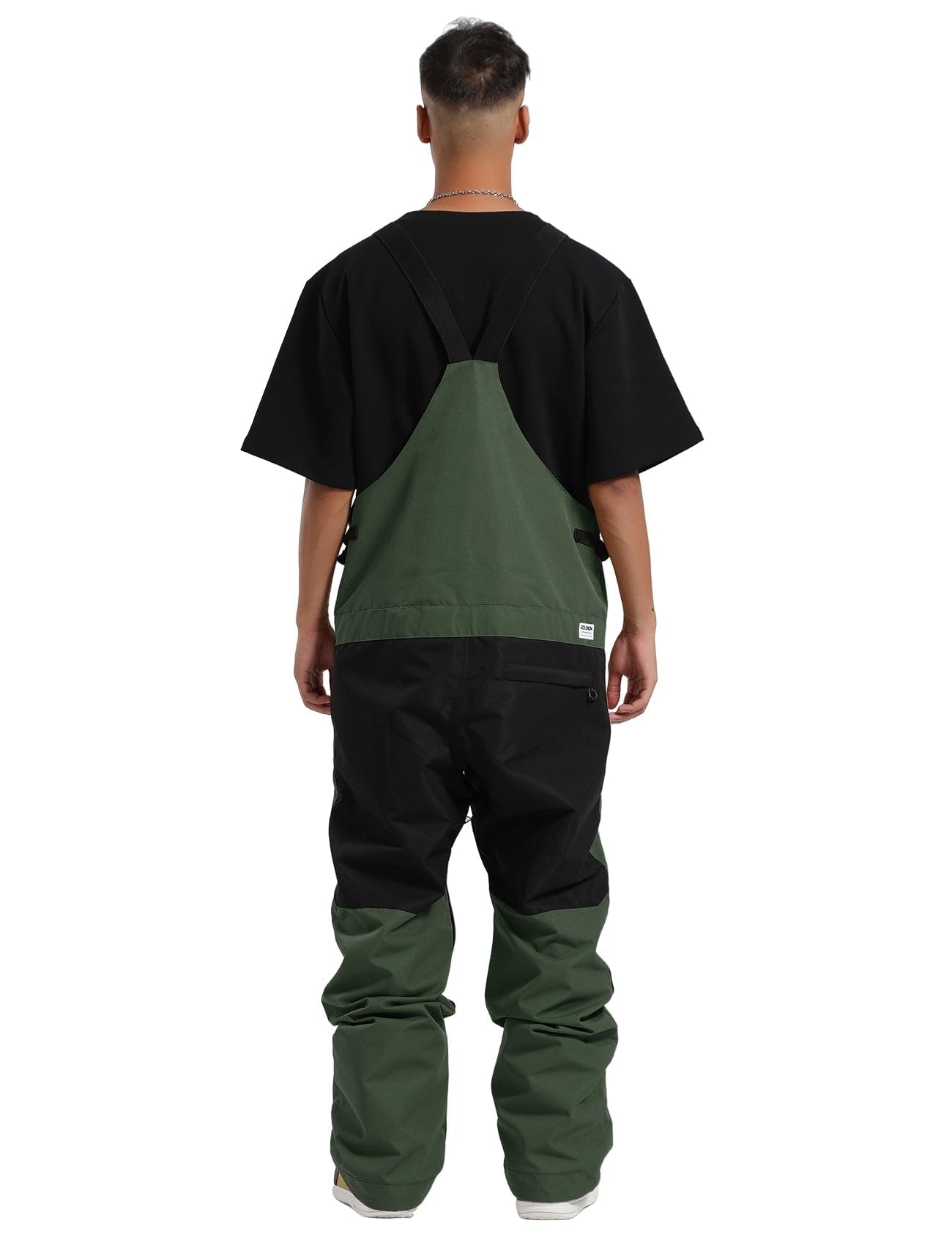 GSOU SNOW Uomo Salopette da Sci Bavaglino da Snowboard Pantaloni da Neve - Multi Tasche Leggeri Impermeabili Antivento Traspiranti Caldi