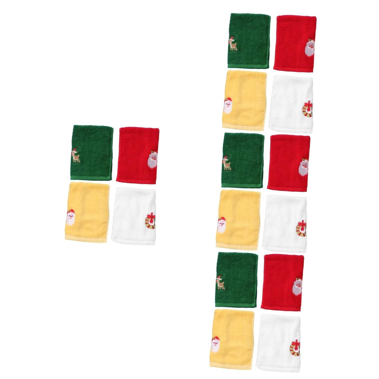 Alipis 16pezzi Asciugamani Natalizi Ricamati Asciugamani Decorativi Per Bagno e Cucina Con Tema Di Natale Per Feste
