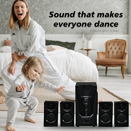 Image of T-Series M 4444 BT 4.1 USB & D.FM Multimedia Bluetooth Speaker System with Home Theatre with Digital Display AUX /IP,USB,SD /MMC, Bluetooth Supported Ambience Light with Remote Control