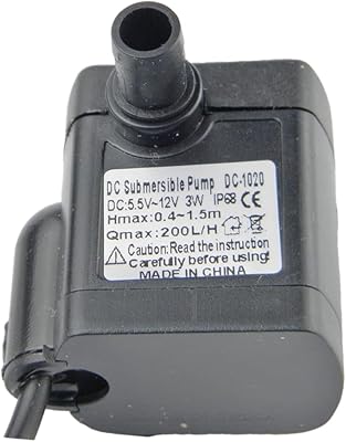 CHANCS DC-1020 3W 5.5-12V DC Mini Bomba de Agua Sumergible para Energía Solar