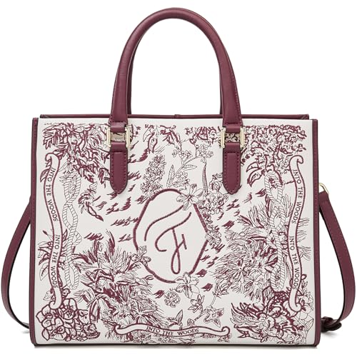 Image of FOXLOVER Medium Tote Bag for Women Designer Vintage Satchel Handbags Top-handle Purses