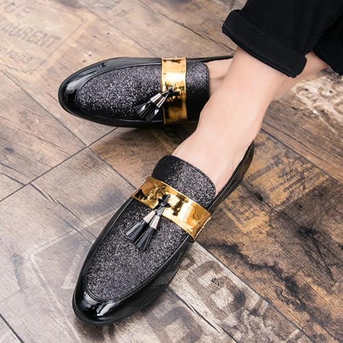 Men's Fashion Formal Leather Oxford Loafers and Wedding Dress Shoes for Men, Penny Slip - On Smoking Luxury Men Loafers3
