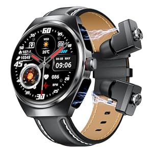 Smart Watch with Earbuds for Android iPhone,Round 1.53”HD Big Screen (Make/Answer Calls) Fitness Tracker,All-in-one Smartwatches Long Time Standby TWS Music Watch for Men Women