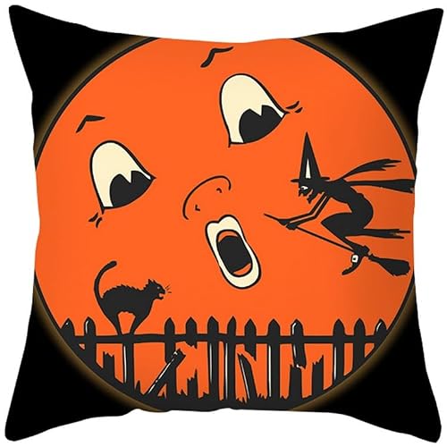 Chenlane Silk Pillow Covers Indian Style Cushion Halloween, Knit Couch Queen Sofa Decorative 50x50 cm, 1Pcs