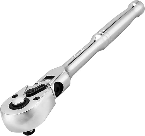 WORKPRO Trinquete de cabeza flexible de 14 pulgadas, cabezal flexible de trinquete de 72 dientes con diseño reversible de liberación rápida de