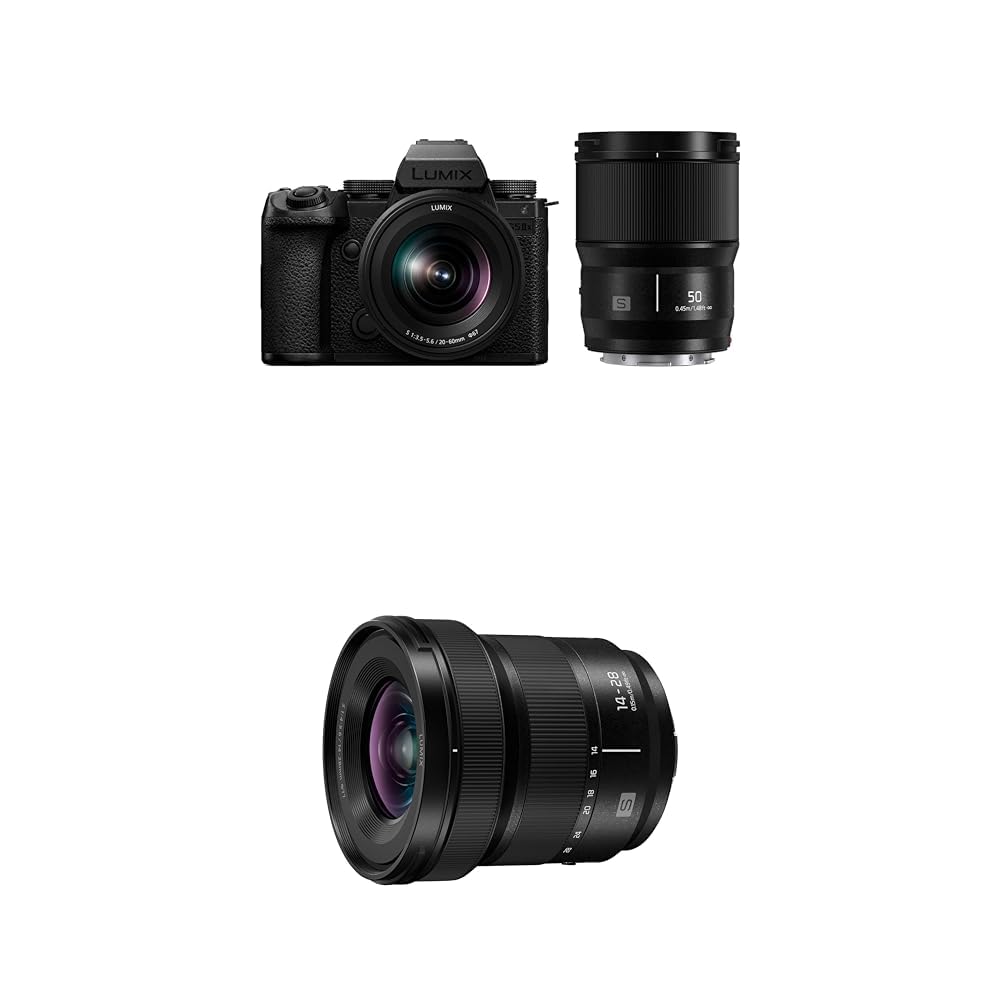 Panasonic LUMIX S5II Mirrorless Camera (DC-S5M2XWK) with LUMIX S Series 14-28mm F4-5.6 Lens (S-R1428)
