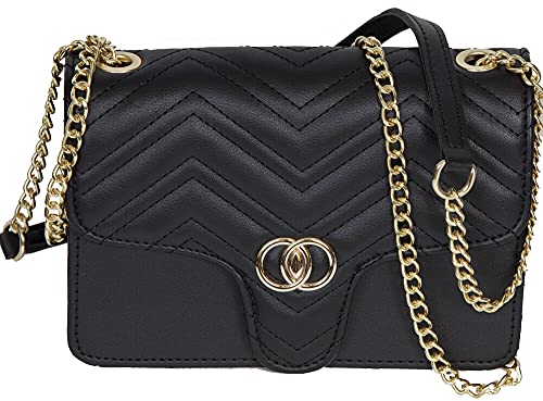LucieElle Sac Femme Pochette Porté Bandoulière Porté Epaule sac soirée sac ceremonie sac mariage 'Victoire' ANCIEN PRIX 41,00 EUR (NOIR) Cover