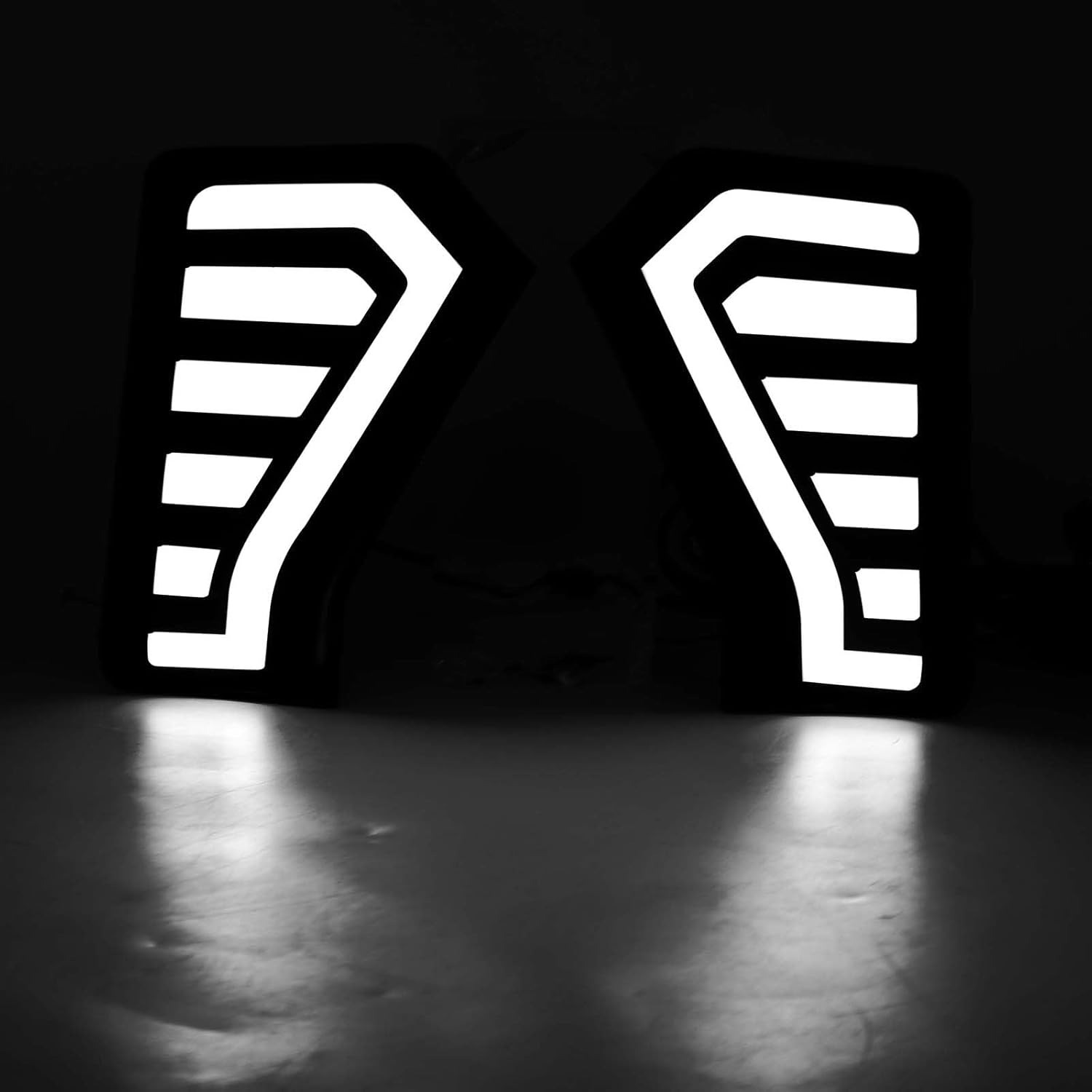 Front Bumper LED Daytime Running Lights Fit for Tacoma 2024 2025 DRL With Amber Sequential Turn Signal Lights