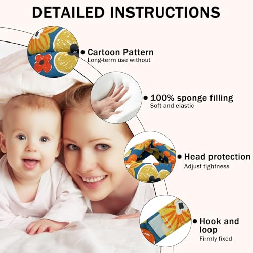 REFLYAWAY Baby Head Protector Baby Helmet for Crawling Walking, No Bumps Safety Head Adjustable Protective Cap for Walking, Playing (Style 1)