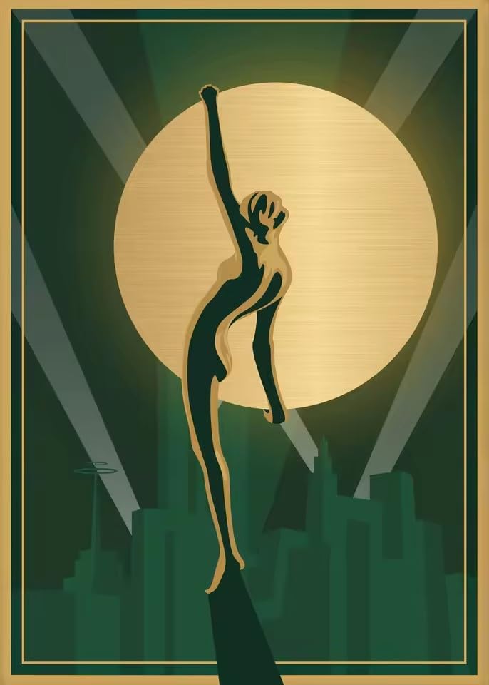 Affiche murale abstrait vert créez un salon élégant avec ce triptyque silhouette