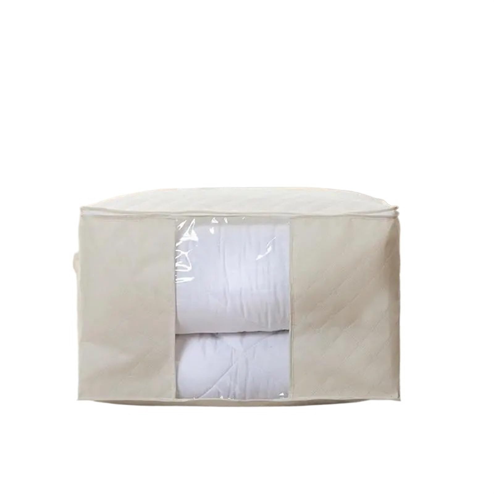 DSFIHJO 3PCS 90L Large Storage Bags Bins Foldable Closet Organizer Storage Containers With Handles Thick Fabric For Clothing Blanket(Beige)