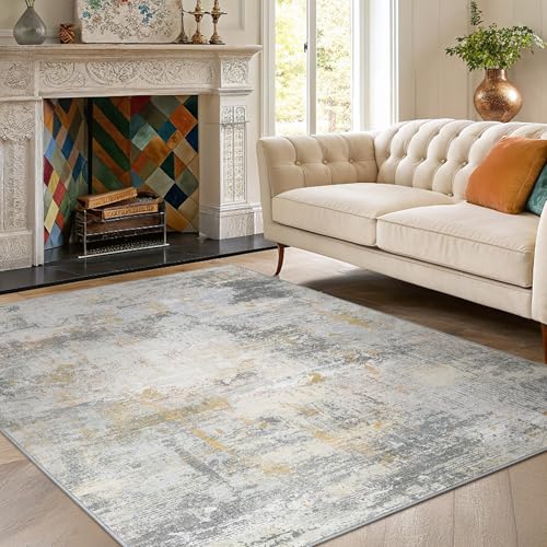 AMADA 5x7 Abstract Washable Rug