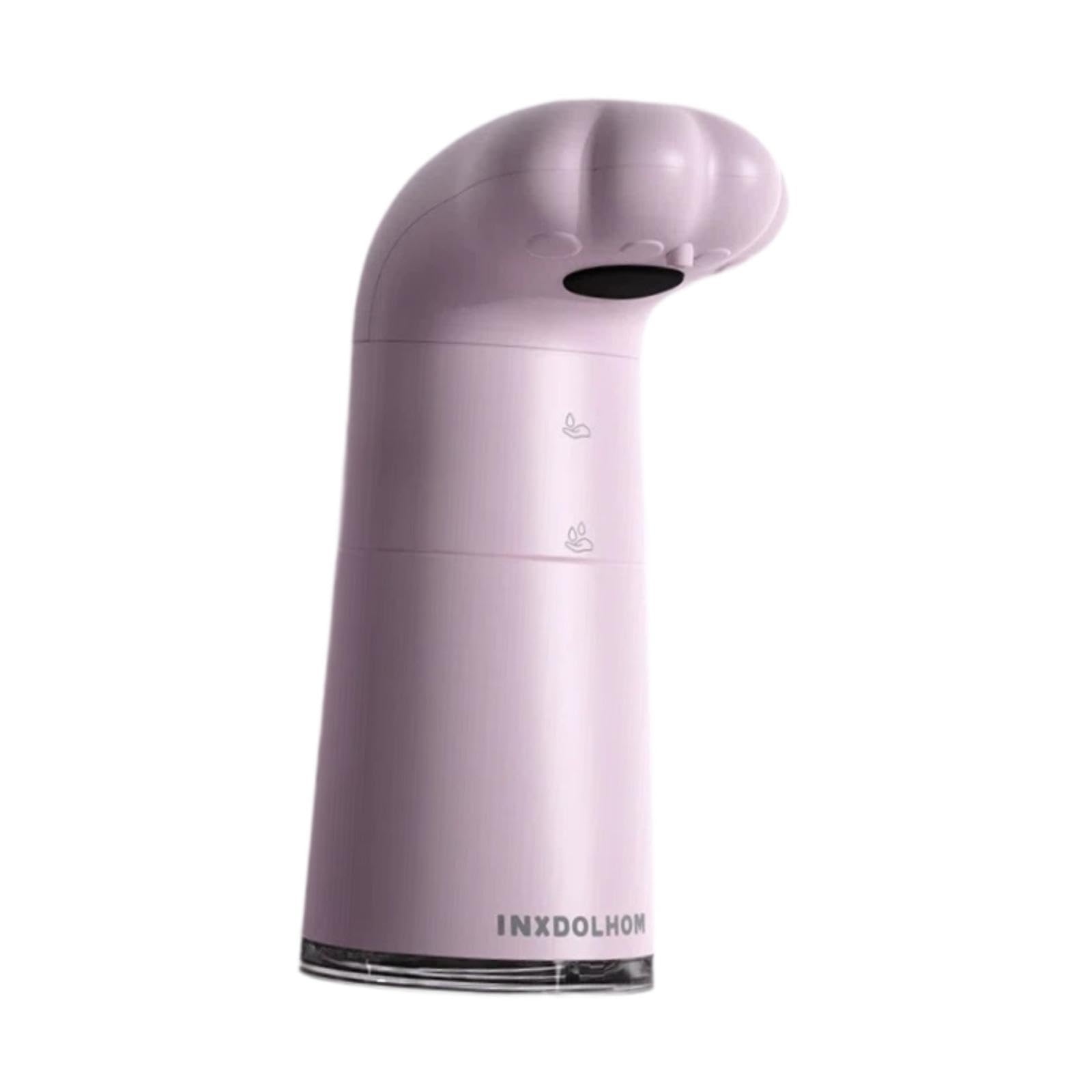 Dispenser Automatico di Sapone Schiuma Touchless Carino Zampa Gatto Sensore Ricaricabile Materiale PP Compatto Adatto per Bambini Uso Regalo Decorazio, Rosa