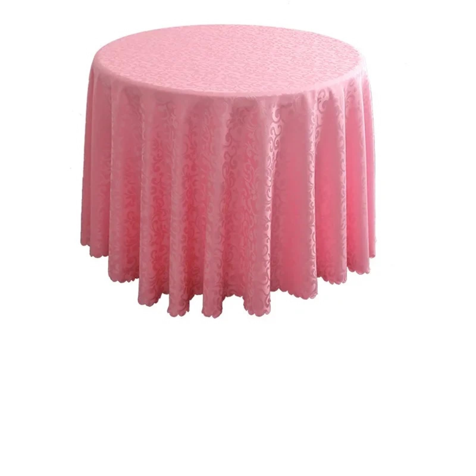 BTRYLDCFA Round Tablecloth Round Table Cloth Polyester Tablecloth Wedding Banquets Party Circular Meeting 160cm(Pink)
