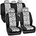 Set Completo Di Coprisedili Per Auto Universali Set Universale Seggiolino Coperte,peluche,Cresta della tigre, stampa zebrata, stampa leopardata 5 posti