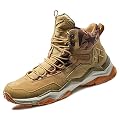 RAX Men's Wild Wolf Mid Venture Waterproof Lightweight Hiking Boots,Light Khaki, 9.5 D(M) US