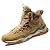 RAX Men's Wild Wolf Mid Venture Waterproof Lightweight Hiking Boots,Light Khaki, 9.5 D(M) US