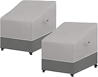 Vista 12 de Easy-Going Funda para silla de patio, resistente a los rayos UV, bicolor, impermeable, para muebles de exterior, con dobladillo reflectante