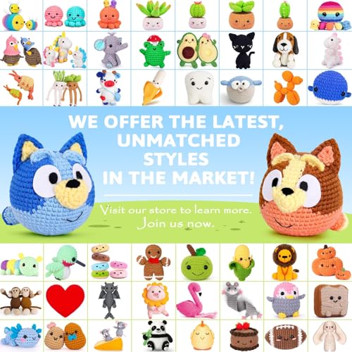 Image of Acehochen Crochet Kit for Beginners, Beginner Crochet Kit for Adults with Step-by-Step Video Tutorials, Crochet Animal Kits Knitting Supplies, 2 Happy Dogs (Beginners Yarns)