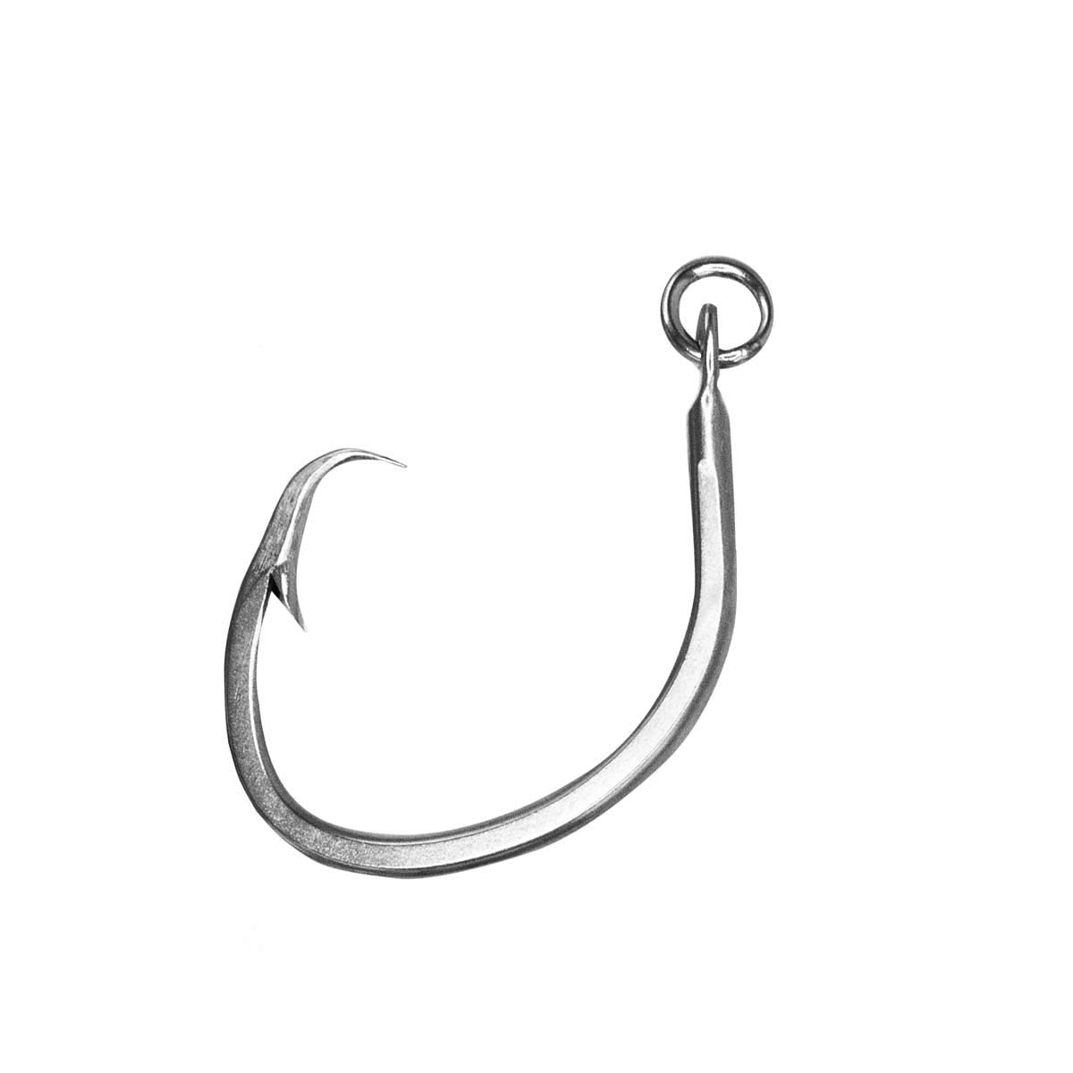 Rite Angler Stainless Steel 2X Ringed Circle Tuna Hook (2 Pack) 13/0, 14/0, 15/0, 16/0, 18/0 Offshore Big Game Saltwater Fishing and Trolling for Tuna, Marlin, Grouper