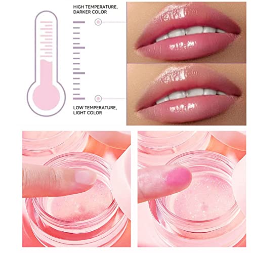 Liquid Blush, Blush Blam For Cheek & Lip, Blush Creamy Moisturizing Gel Blush For Makeup, Color Change Blusher, Glossy Shiny Finish Blush Lipstick Combo (Clear + Glltter Blush) #TOP1