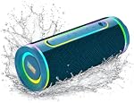 YEAHBOX X-Boom Go Haut-parleur Bluetooth portable, Max 40W Son Hi-Fi, Dome Tweeter & Pilote de piste basse, double EQ Modes, IP67 Imperméable, RGB Lumière Show, TWS Paire stéréo, Bluetooth 6.0 (Bleu)