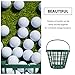 SEWACC Golf Ball Basket Plastic Basket Holds 50 Balls Green Golfball Container with Handle