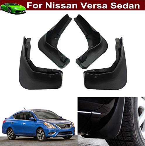 Kaitian 4Pcs Rubber Car Mud Guards Auto Mud Flaps Automotive Splash Guards Mudguards Mudflaps Fender for Nissan Versa Sedan 2011 2012 2013 2014 2015 2016 2017 2018 2019