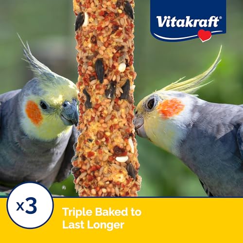 Vitakraft Crunch Sticks Cockatiel Treat Apricot Peach Flavor - Triple Baked Long Lasting Bird Treats with Natural Wood Chew Center for Beak Health and Enrichment - 3.5 oz. - Image 5