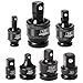 Powerbuilt 647095 7pc Impact Universal Joint & Adapter Set, Black