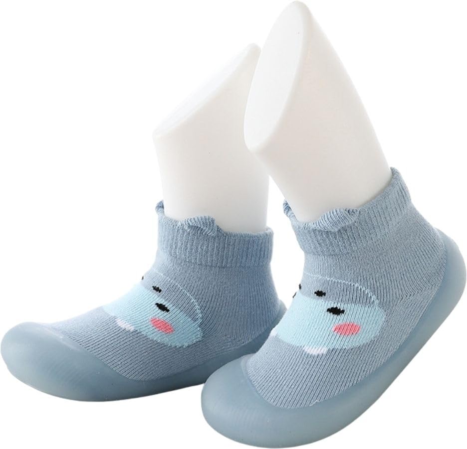 15 To 18 Months Baby Boys & Girls Anti-Skid Silicon Sole Rubber Socks Shoes/Booties (Blue)-BT3504-image-17