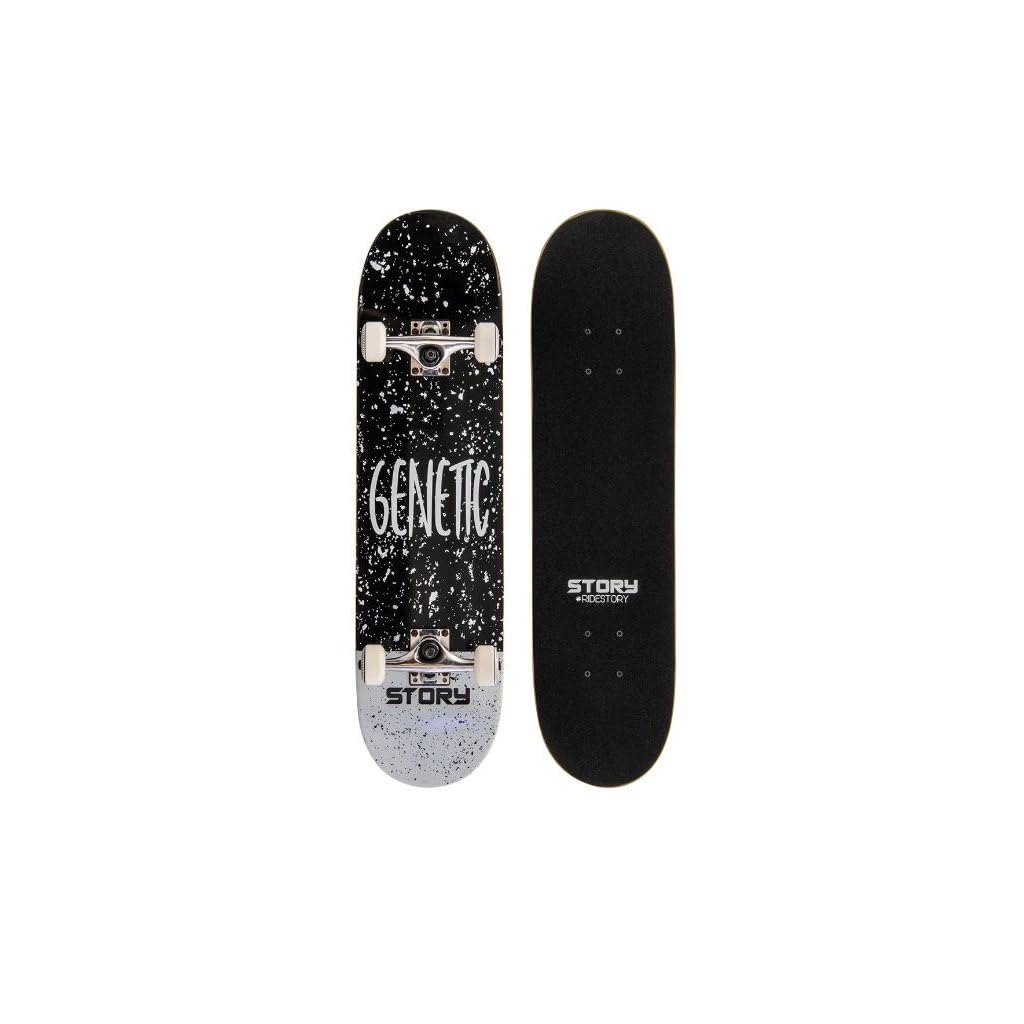 Skateboard Genetic | Fabriqué en bois 7 plis | Bande antidérapante haute traction | 78 cm x 20 cm