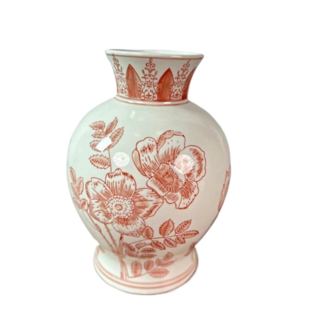 Ceramic Vase Jingdezhen Chinese Ceramic Vase, Blue and White Porcelain Vase, Flower Arrangement, Retro Home Decoration Home Decoration(H)