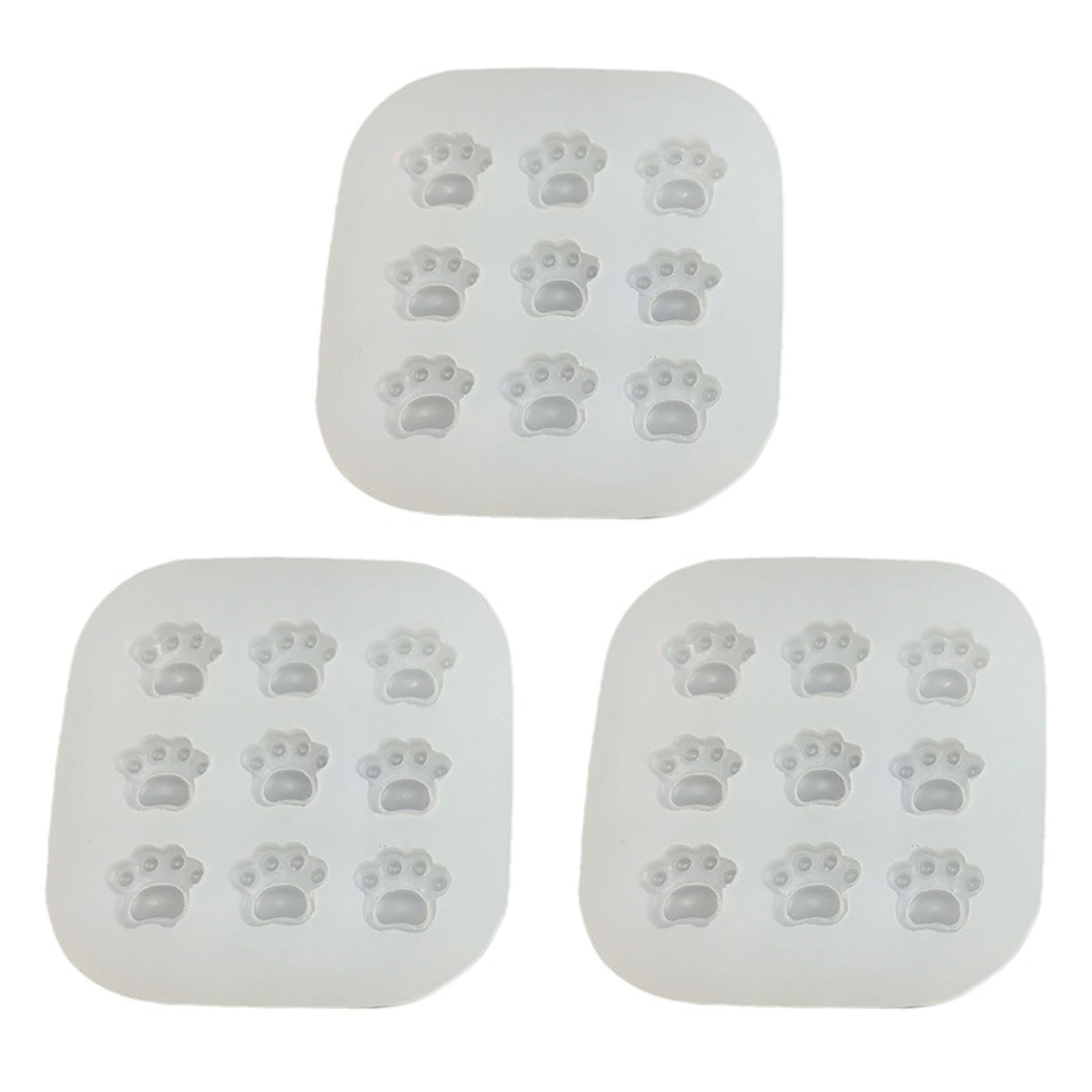 Elnwnnkc 3Pcs Flexible Silicone Molds for Cats Paws/Bone Shape Dessert Chocolate and Candy Baking Kitchen Accessories Food Grade Silicone