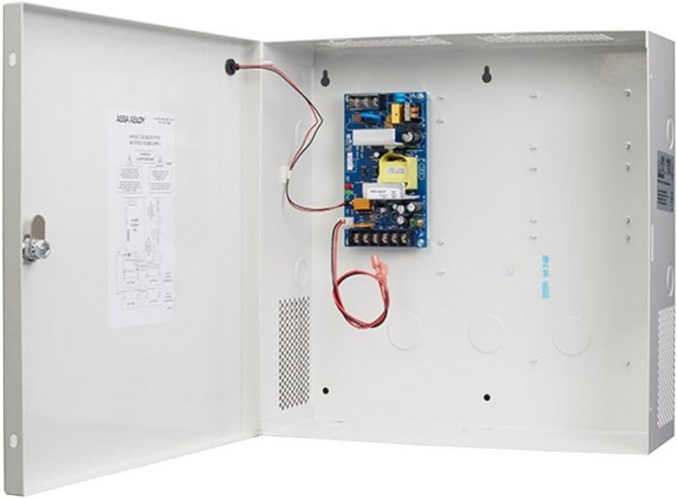 Securitron AQD1 Dual Voltage Switching Power Supply with Enclosure, 1A Output, Thermal Shutdown Protection with Auto Restart, Circuit Breaker Protects, 12 VDC or 24 VDC Selectable Input