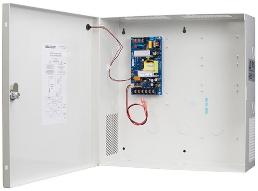 Securitron AQD1 Dual Voltage Switching Power Supply with Enclosure, 1A Output, Thermal Shutdown Protection with Auto Restart, Circuit Breaker Protects, 12 VDC or 24 VDC Selectable Input