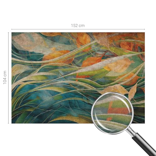 Papel Pintado Autocolante de Paisaje de Otoño 152x104 cm para Pared de Salón 5