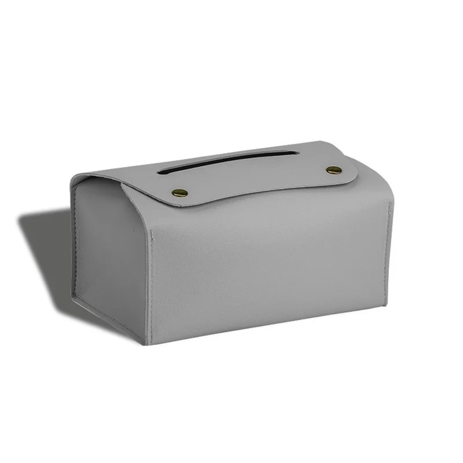 Leather Tissue Box Rectangular Cover Holder Napkin Facial Tissues Dispenser For Tabletop Bathroom Car Office For Living Room(Grey)