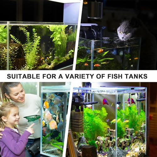 Image of 2PC 7 Holes Upgraded Aquarium Plant Holder, Aquatic Plants Cup for Tank, Fish Tank Plant Holder with Long Hook, Aquarium Feeder for Aquascape Decorations on Top of Tank (Transparent-2PC)