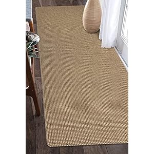 EARTHALL Upgraded Boho Runner Rug 2’x6′, Natural Hallway Runner,100% Woven Cotton Washable Natural Indoor Outdoor Rug Runner 2×6 for Kitchen/Laundry Room/Doorway/Bedroom