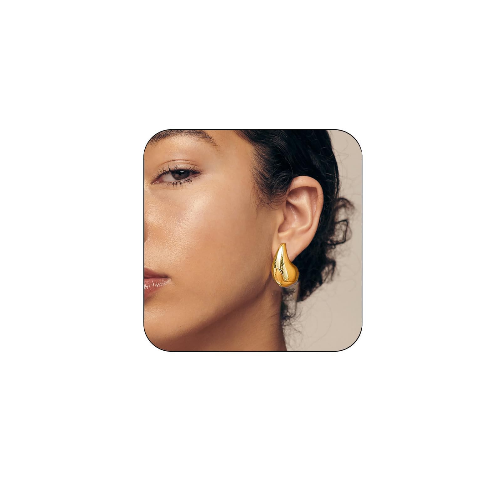 SIXDUTON Pendientes Dorados Mujer, Pendientes Gota de Agua, Pendientes Mujer Oro Hipoalergénicos Regalos Joyas para Día de La Madre, Cumpleaños, Aniversario