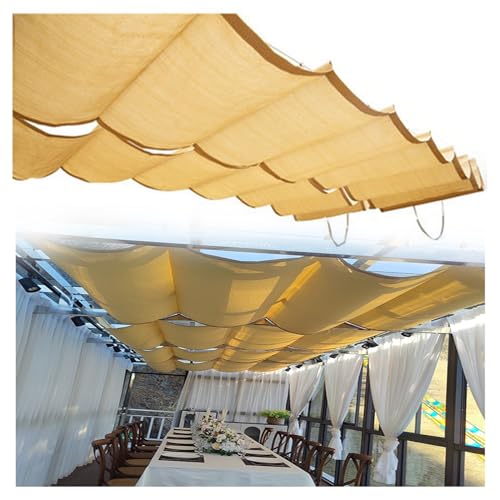 Toldo vela de sombra con diseño arquitectónico ondulado para jardín 2