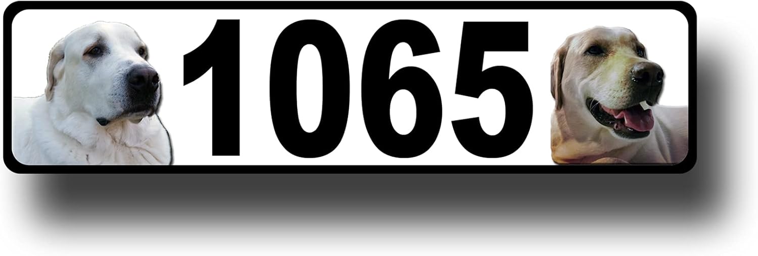 Curb-N-Sign® Your Custom Image Curb Wrap, Reflective Aluminum House Number Decals for Front Doors, Windows, Curbs, or Walls – Weather Resistant for Outside House Customization (Your Custom Image)